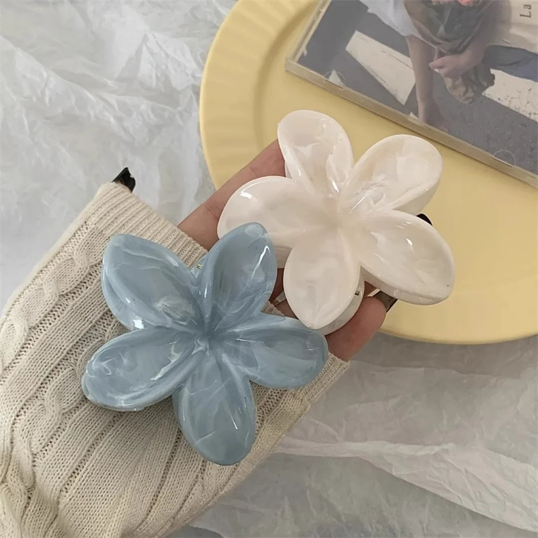 Flower Grip Fresh and Sweet Egg Flower Back of Head Disc Hair Shark Clip Hair Ornament