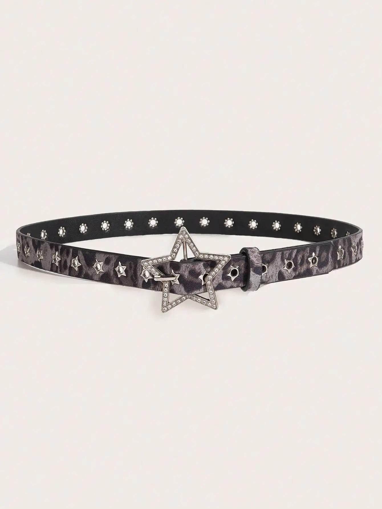 Women's Star Studded Metal Hollow Star Belt, Suitable For Casual Daily Wear