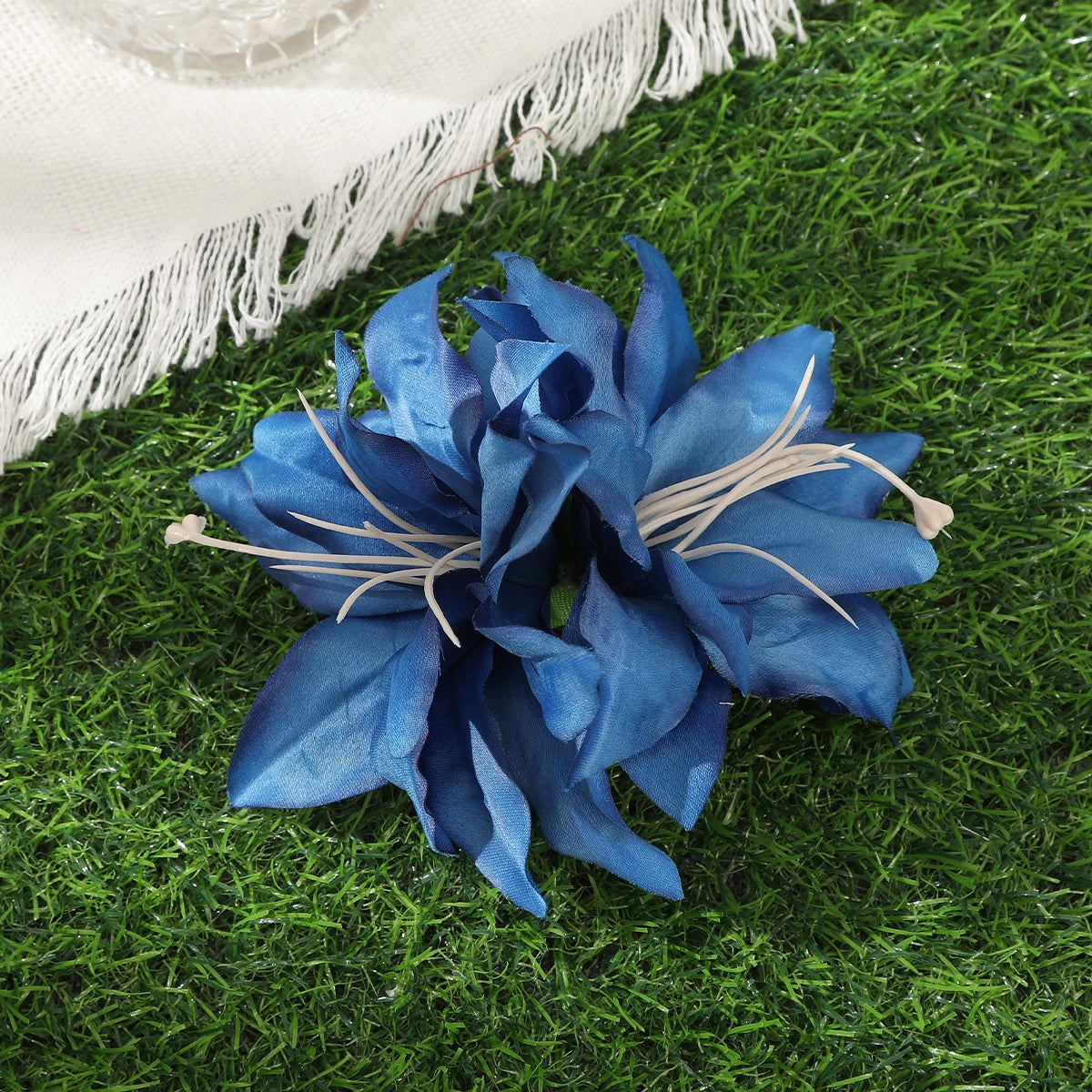 Orchid Flowers Hair Clips Bohemian Small Hairpin Barrette Beach Wedding Flower Women Holiday Hair Clip Hair Accessories
