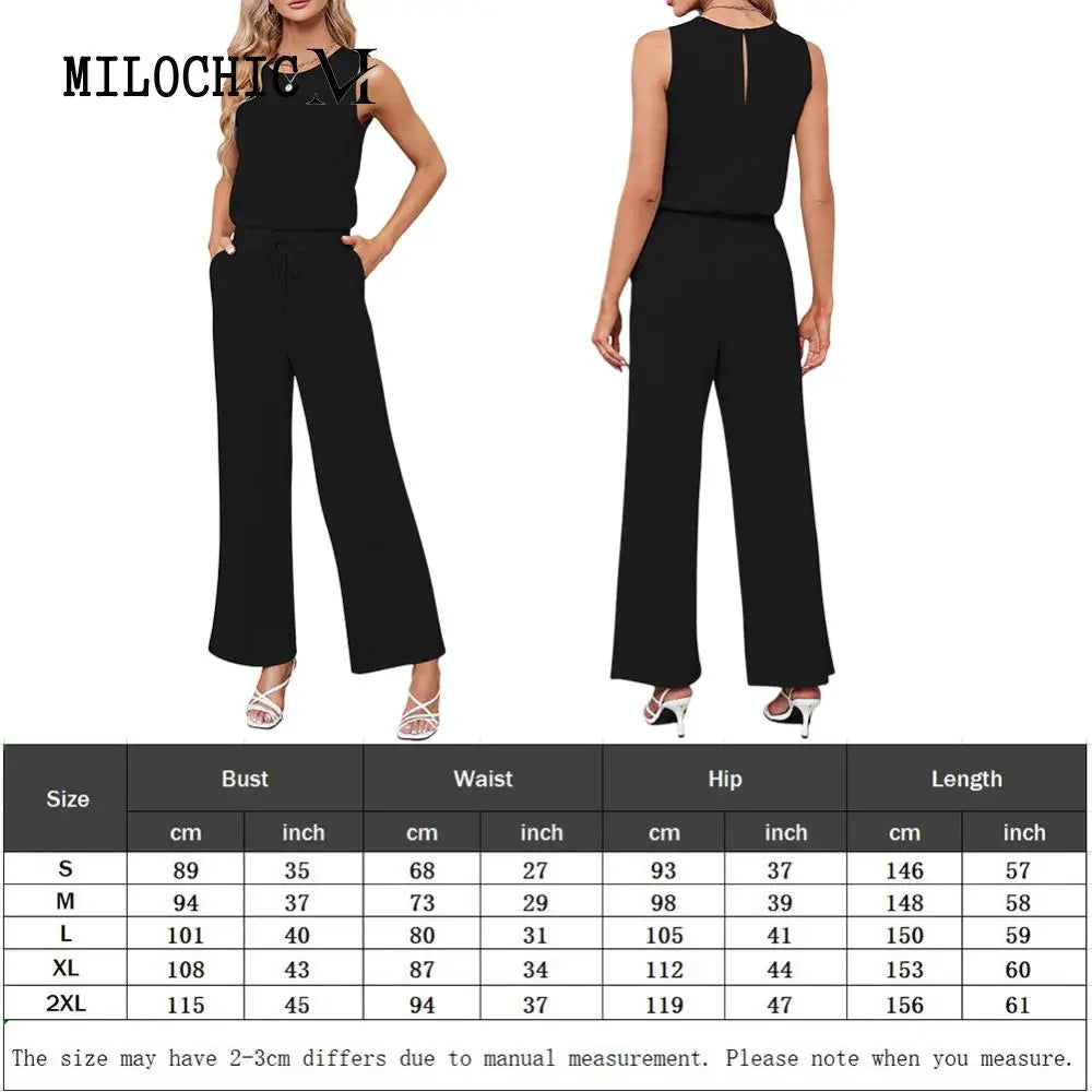 Women Summer Dressy Romper Casual Cotton Blended Crew Neck Romper Solid Color with Pockets Daily Outfit