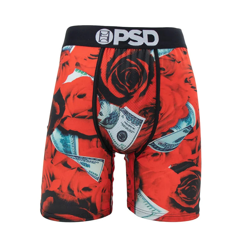 1Pcs Sexy Men Underwear Boxers Fashion Print Underpants Male Boxers Men's  Plus Size Breathable Man Boxer Briefs Trunks