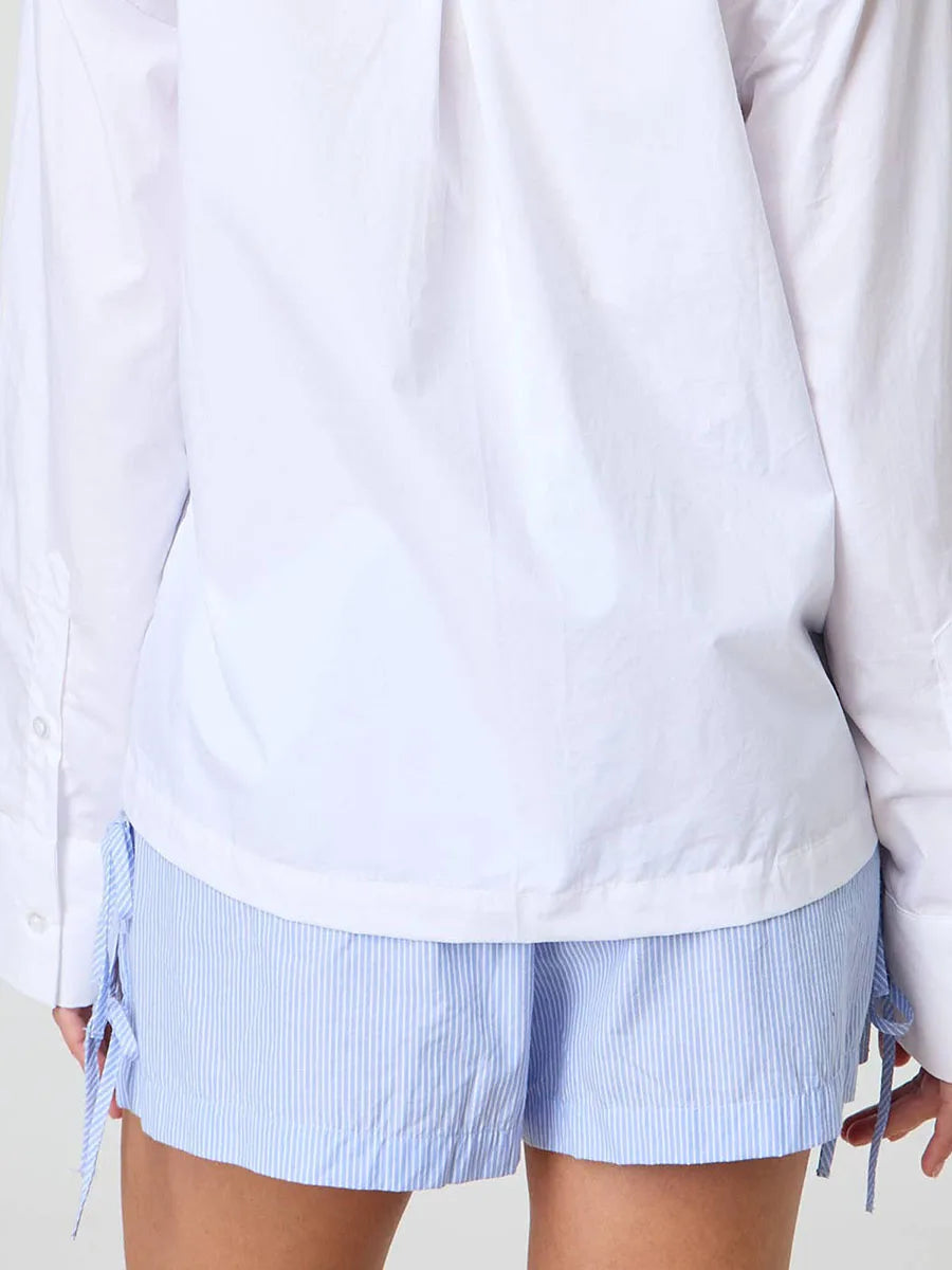 Women s Stylish Striped Shorts with Pockets and Tie Bows Elastic Waistband Loose Fit Wide Leg Summer Casual Shorts