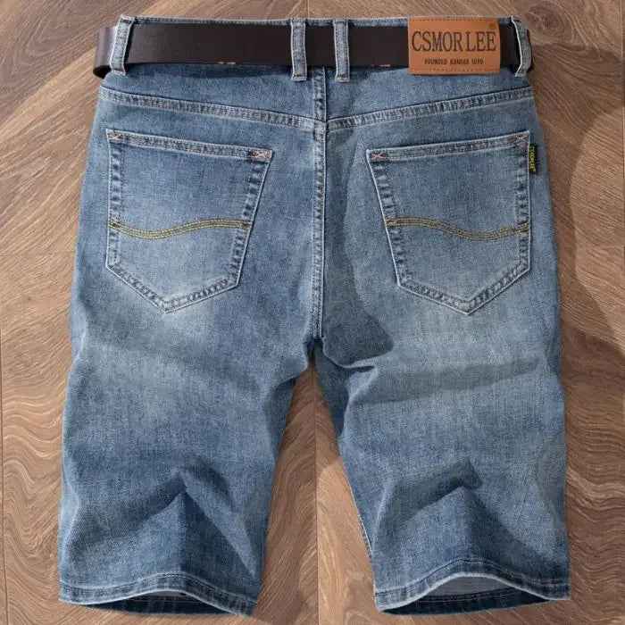 Summer Brand Stretch Thin Bermuda  Cotton Denim Jeans Knee Length Soft  Hombre Shorts