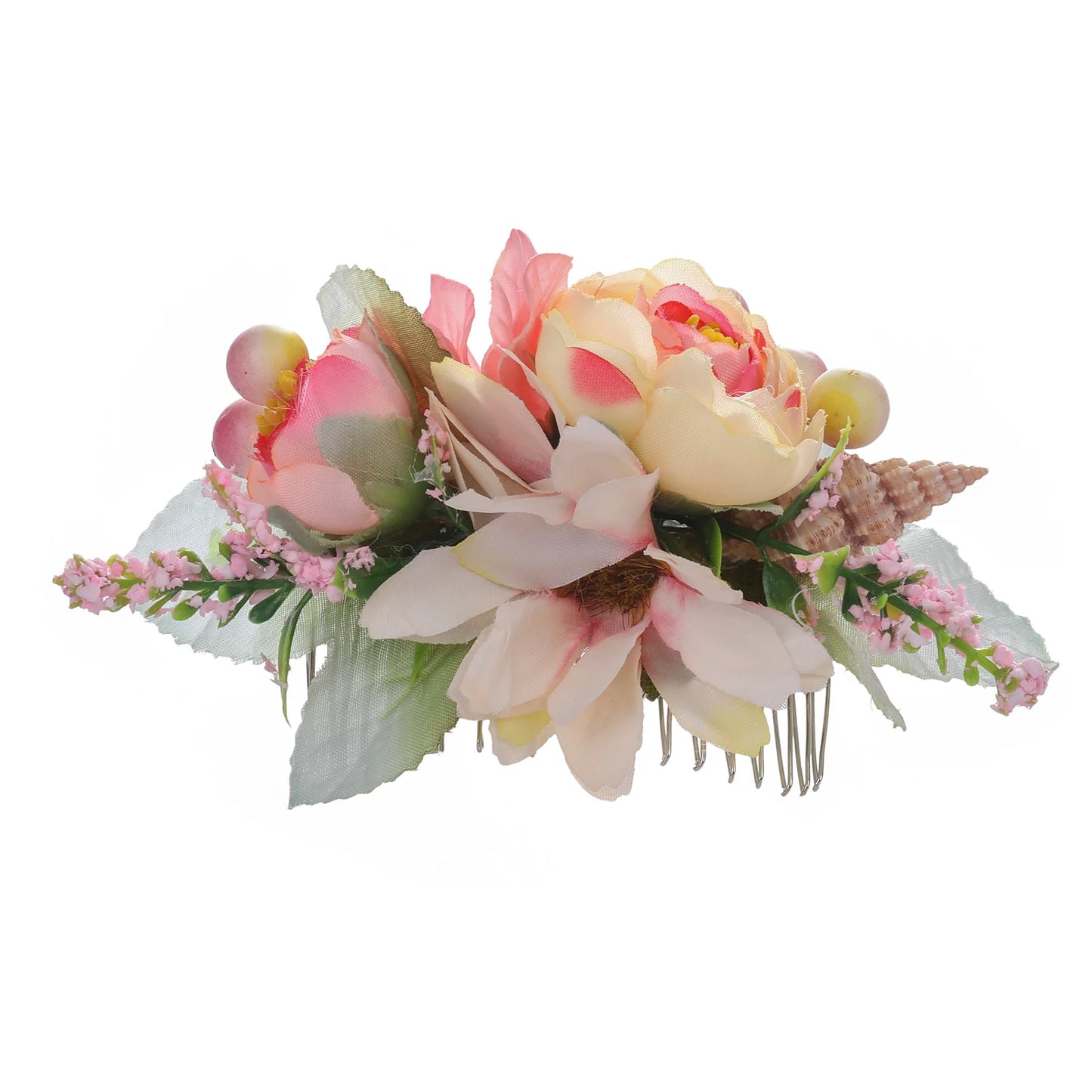 Flower Hair Comb Hairpin Bouquet Headdress Hair Combs Hair Accessories for Women Girls Floral Hairpins