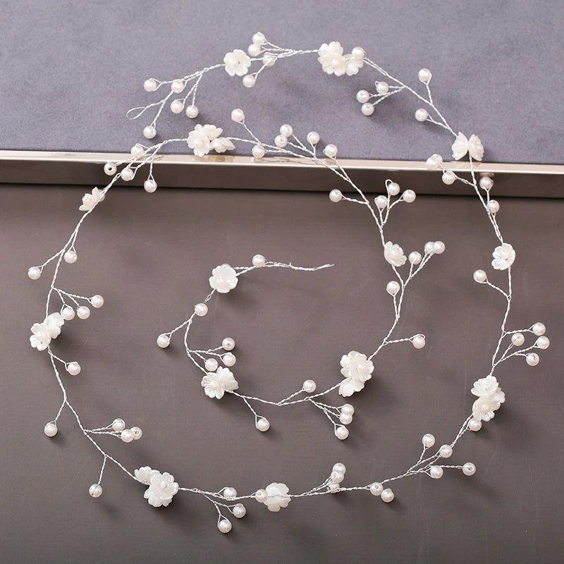 Pearl Crystal  Headband Hairband Rhinestone  Hair Accessories Jewelry Vine For Women