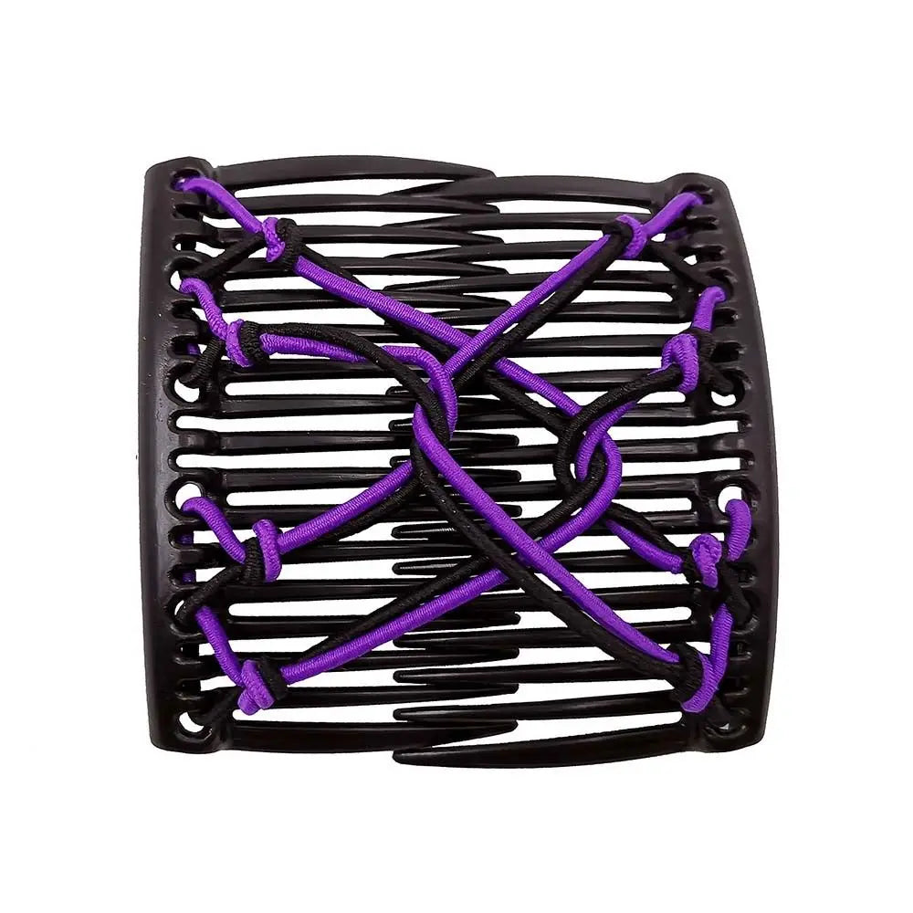 Shiny Rhinestone Beaded Hair Claws Magic Tuck Comb Updo Elastic Headwear Bun Ponytail Holder Beads Hair Combs Hair Styling Tools