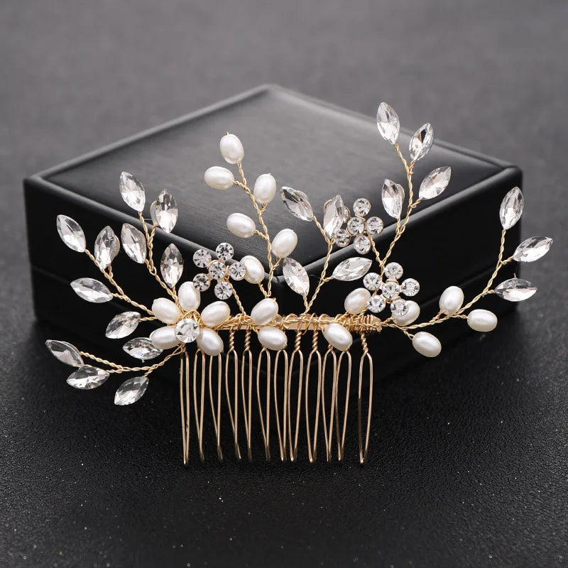 Comb Head Jewelry Bride Hair Clips Headpiece Crystal Women Bridal Hair Accessories Women Hair Ornaments