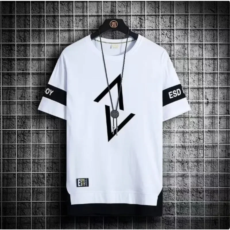 Summer set short sleeved t-shirt for men, paired with cool and trendy shorts for couples, and half sleeved clothes
