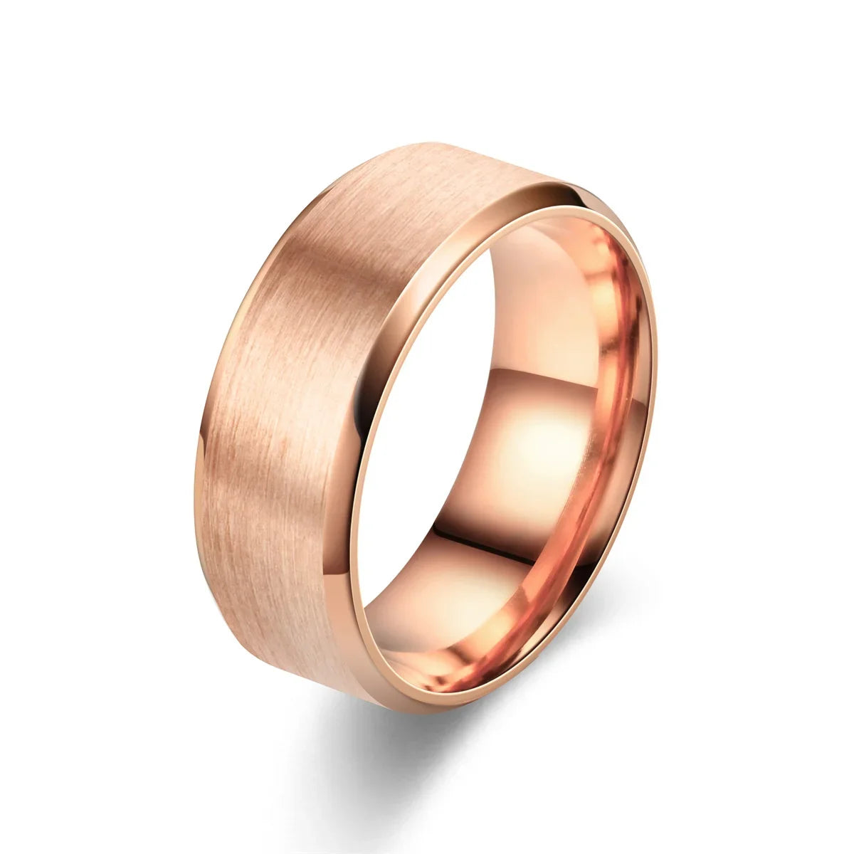 Charm Jewelry Ring for Men Women Stainless Steel Black Rings Wedding Band Quality Matte Male Jewelry