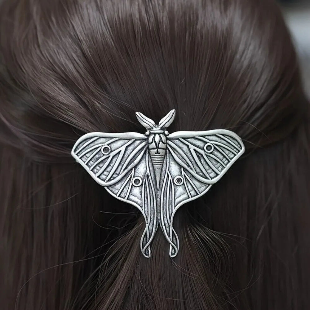 4PCS Moon Bat Hairpin Metal Bat Wings Hair Barrettes Vintage Gothic