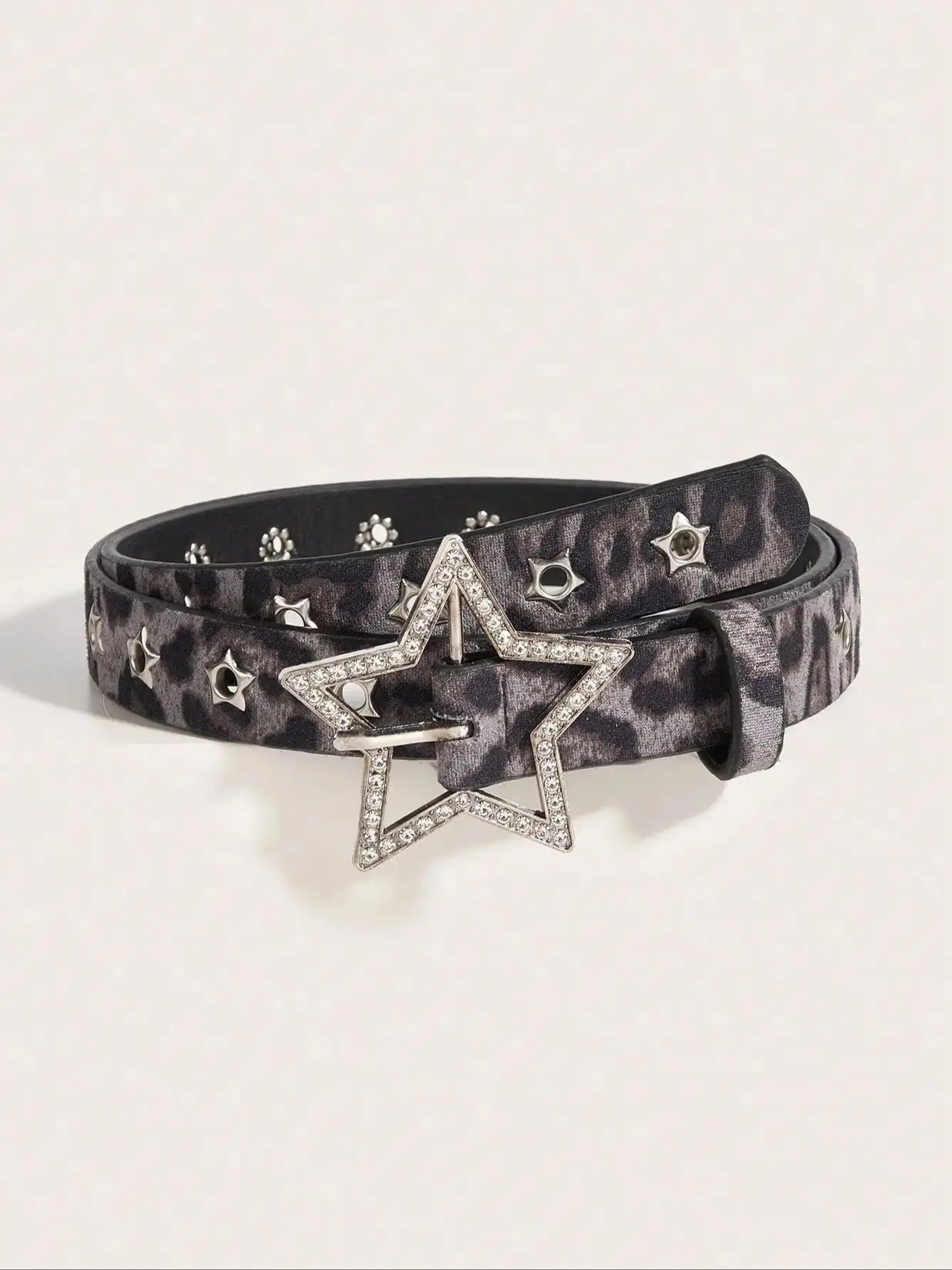 Women's Star Studded Metal Hollow Star Belt, Suitable For Casual Daily Wear