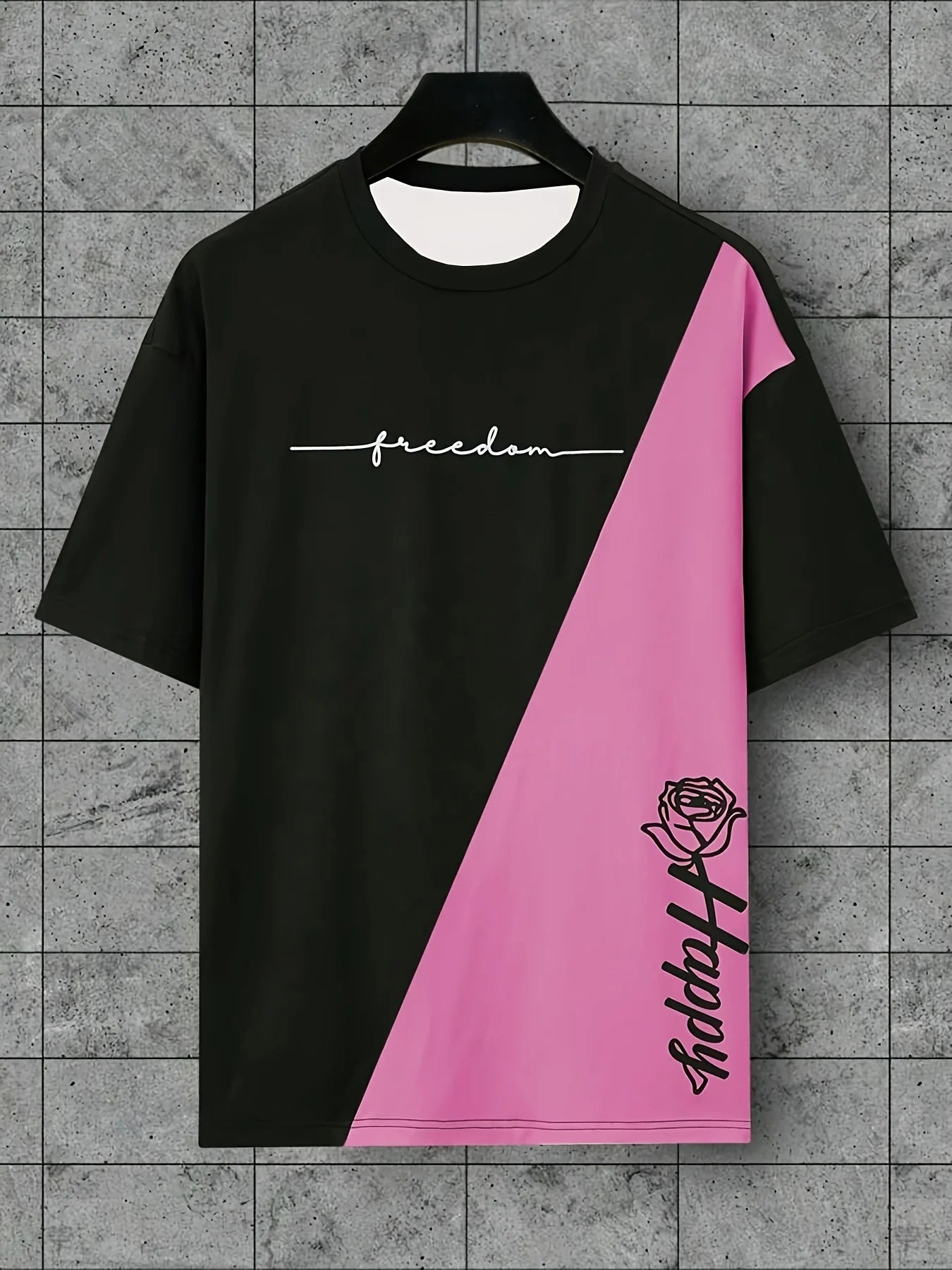 Men's T-Shirt Basic Print T-Shirt Casual Summer Short Sleeve Shirt Top and Drawstring Shorts Set