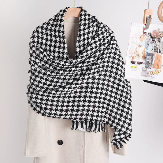 Winter Warm Scarf Shawl Comfortable Scarf Thick & Long Tassel Shawl