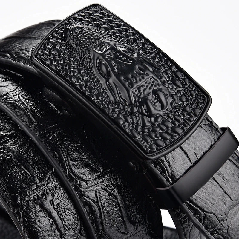 Fashion Alloy Women Belts  Luxury for Genuine Leather Style Pin Buckle Jeans Decorative Retro Punk