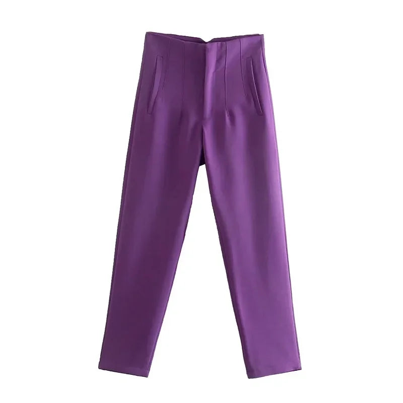 Ladies Pants Office Wear Pants for Women Fashion High waist Formal Pants Office outfits Pencil Trousers