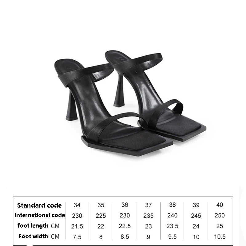 High-heeled Peep  Low Summer Square Stiletto Fashion Spring Sexy High Heel Sandal  Open Toe