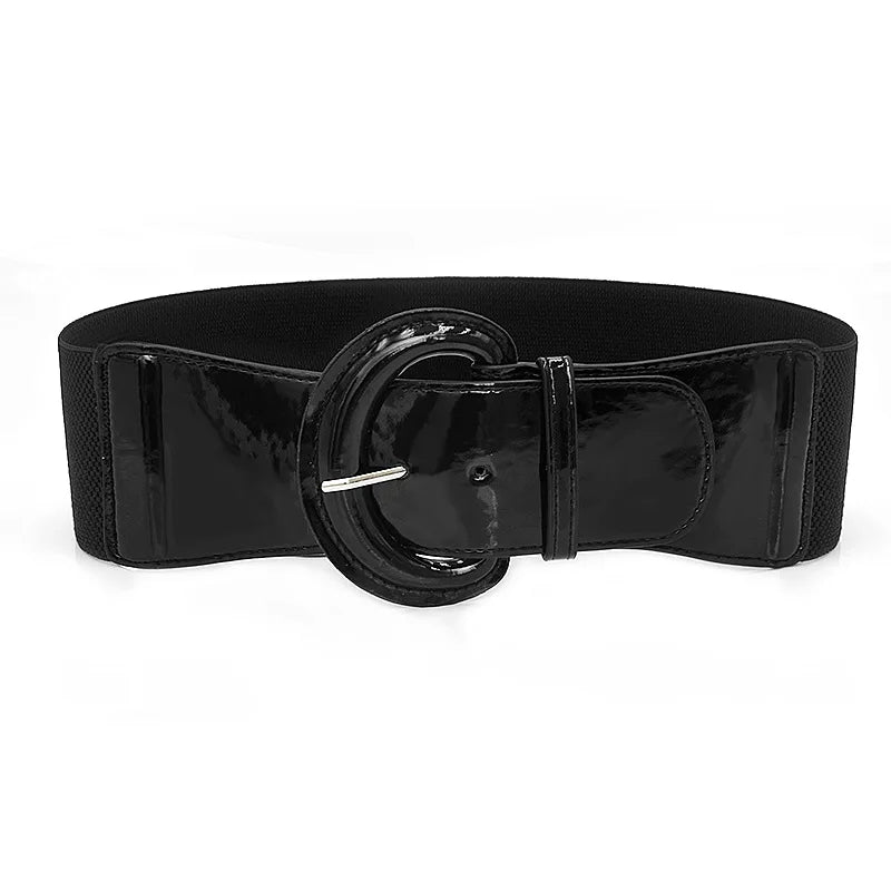 Hot Pin Buckle Wide Belts Retro Waist  PU Leather Corset