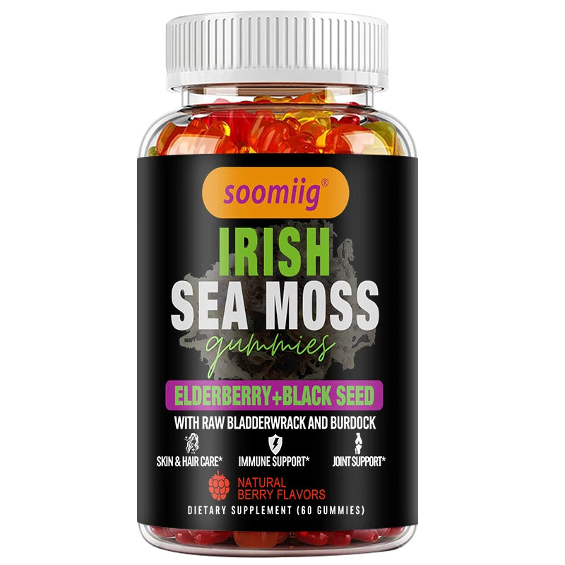 Irish Sea Moss Gummies - Helps soothe joints, promotes skin, nails, heart, improves blood sugar, lowers cholesterol