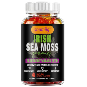 Irish Sea Moss Gummies - Helps soothe joints, promotes skin, nails, heart, improves blood sugar, lowers cholesterol