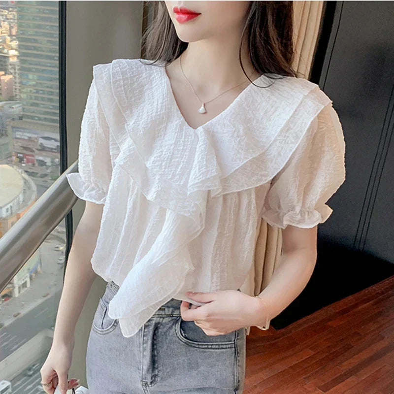 Vintage Summer Chiffon Blouses