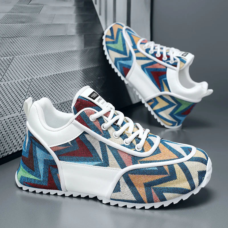 Men's breathable, sweat resistant, wear-resistant, and slip resistant casual sports shoes with soft soles, comfortable shock-abs