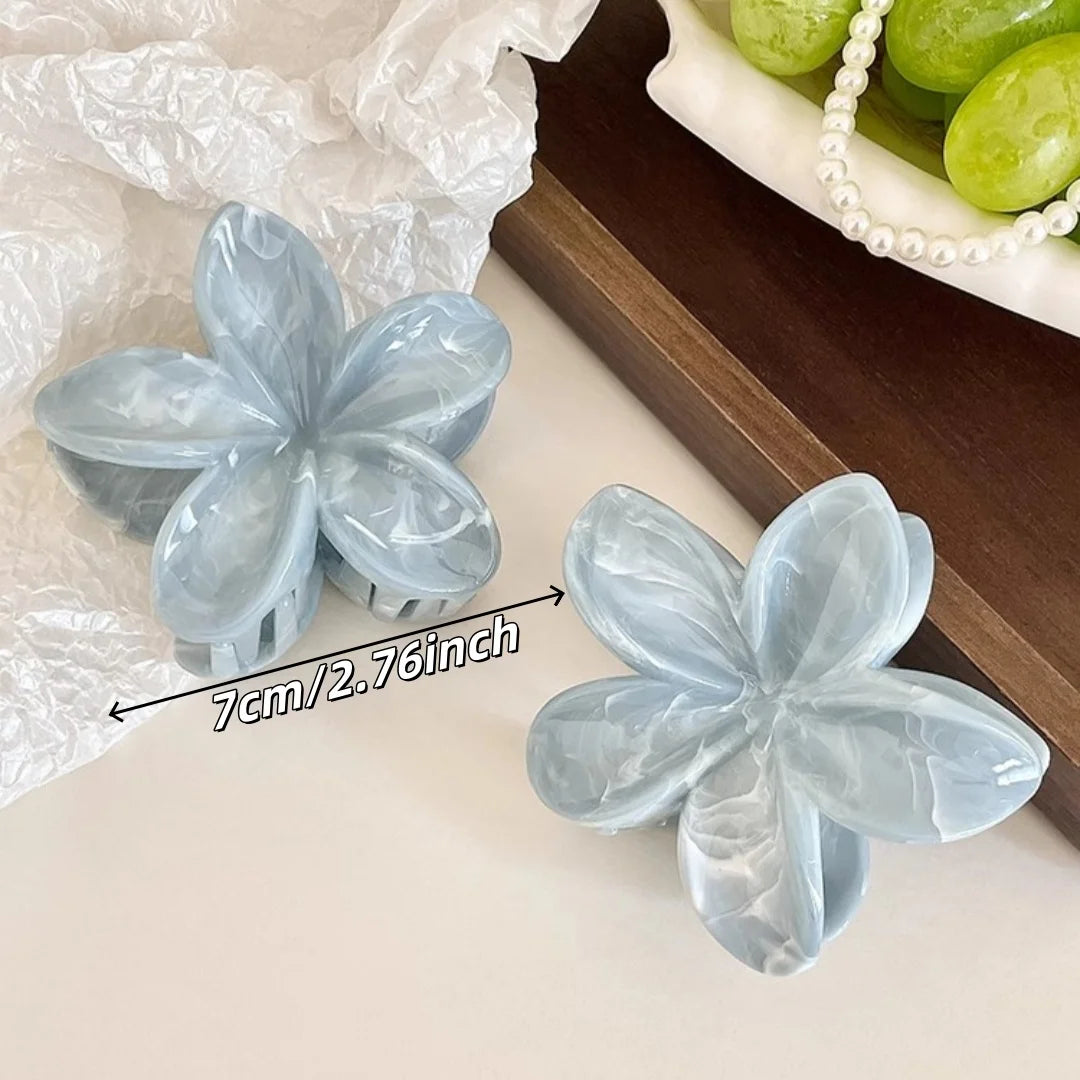Flower Grip Fresh and Sweet Egg Flower Back of Head Disc Hair Shark Clip Hair Ornament