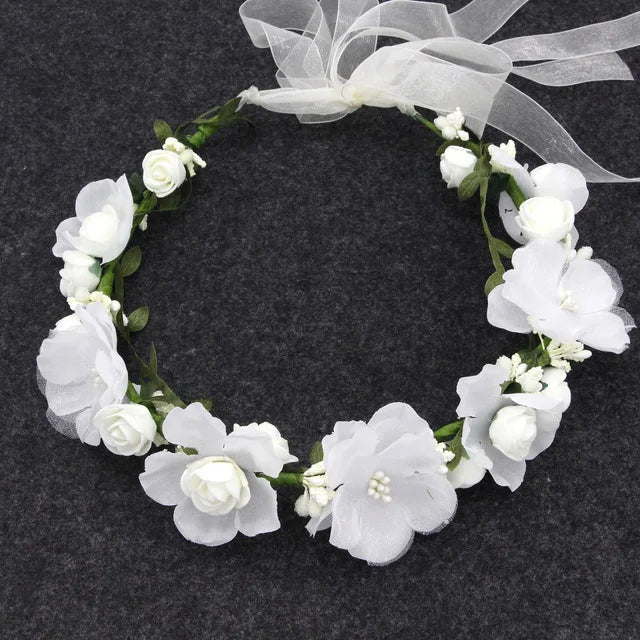 Fashion personality Boho Flower Crowns Headband For Women Faux Floral Hairband