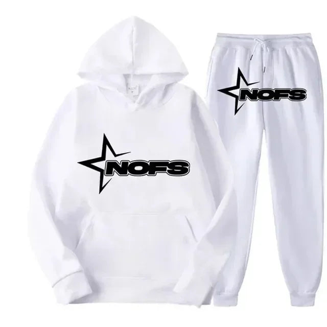 men and women of the same fashion trend hoodie casual two-piece suit jacket pants fashion brand printing logo size S-3XL