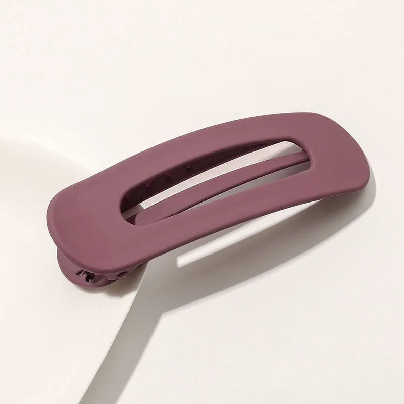 Frosted Large Hair Clips For Women Girl Hair Accessories Fashion Color Solid Acrylic Hairpins Toothed Non-slip BB Barrette