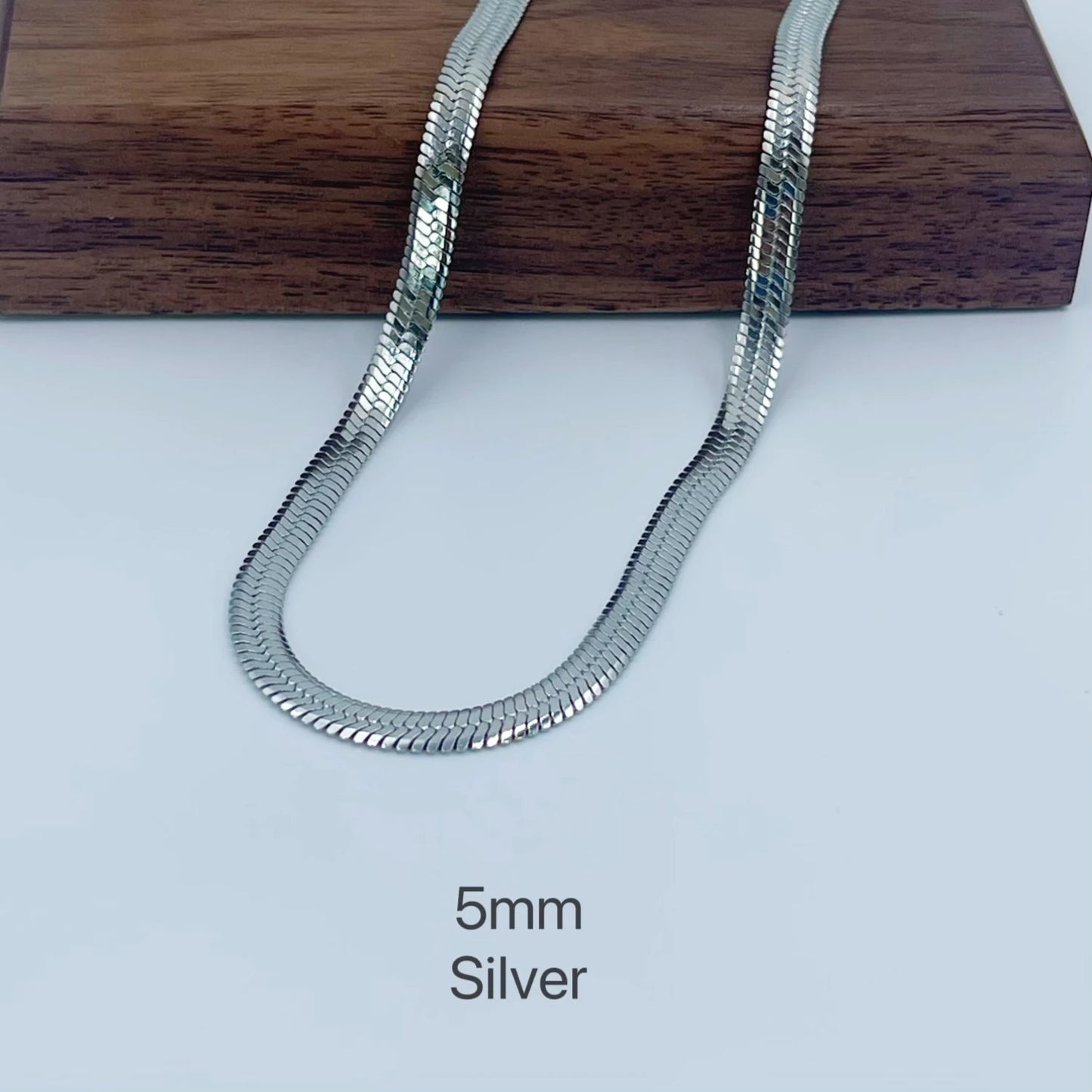 Minimalist Unisex Snake Chain Necklace Choker Stainless Steel Herringbone Gold Color Fashion Jewelry Gift For Women and Men