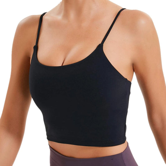 Comfortable Padded Sports Bra for Intense Fitness Workouts and Running - Breathable Yoga  Top