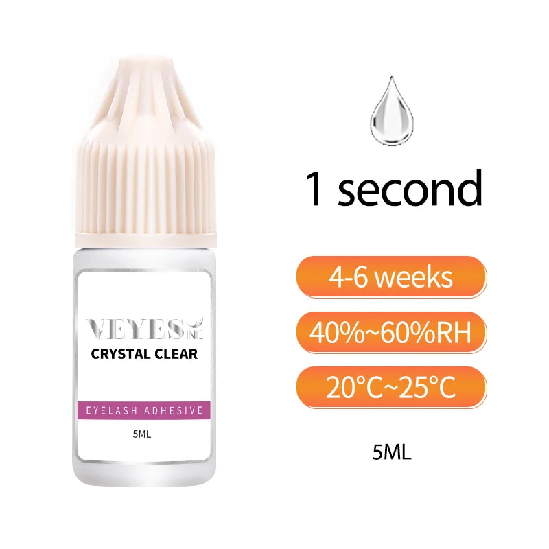 5ml Eyelash Extensions Glue  0.5 Second Fast Drying Strong Lash Adhesive 7 Weeks Retention