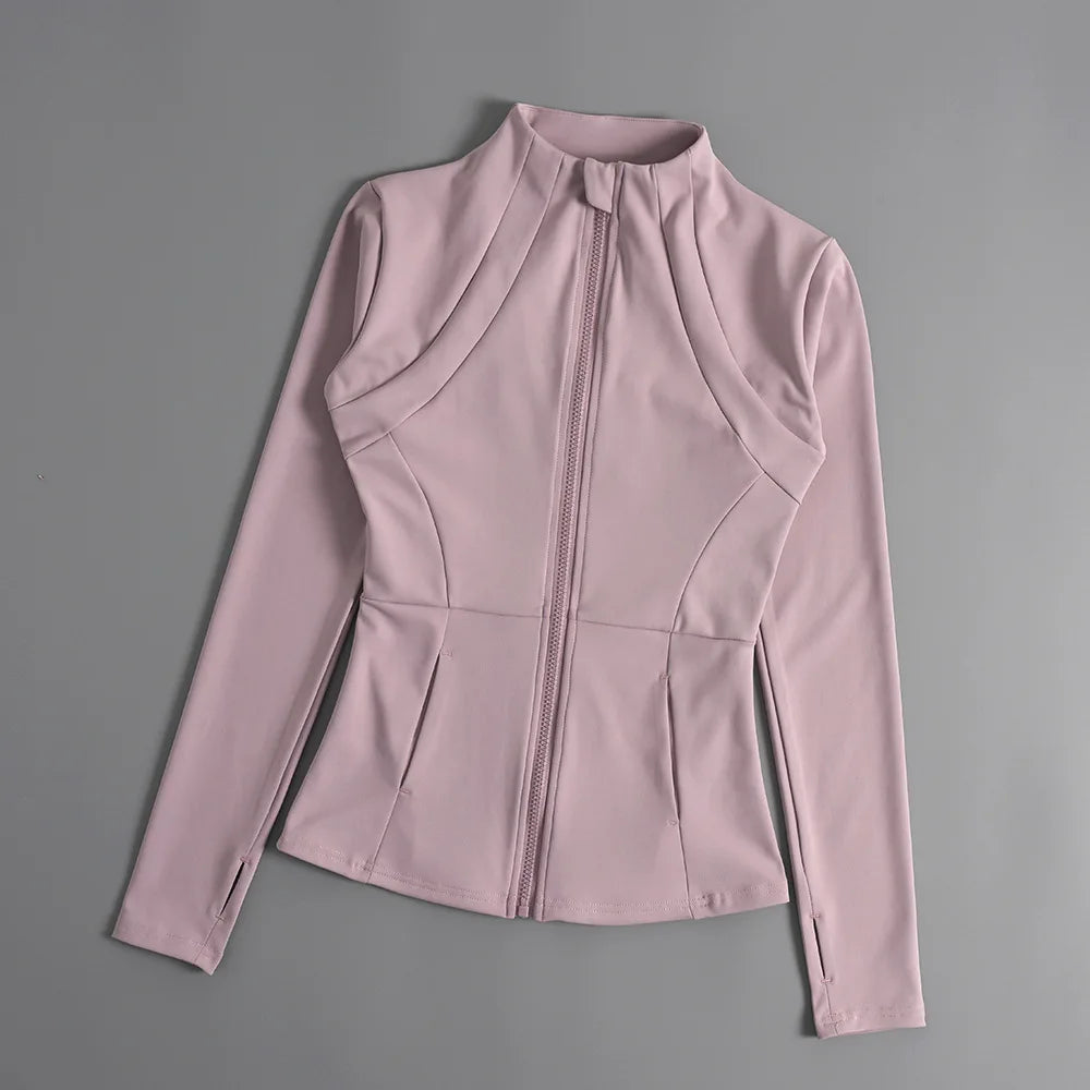 Sports Jacket Women's Shirt Yoga Slim Long Sleeve Fast Running Thin Pilates Fitness Suit Top Clothing