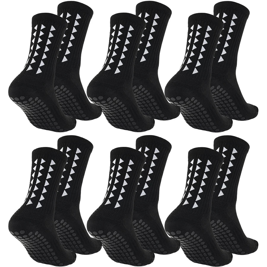 6Pairs men/women football grip socks towel bottom sport socks rugby soccer cycling running Exercise athletic socks