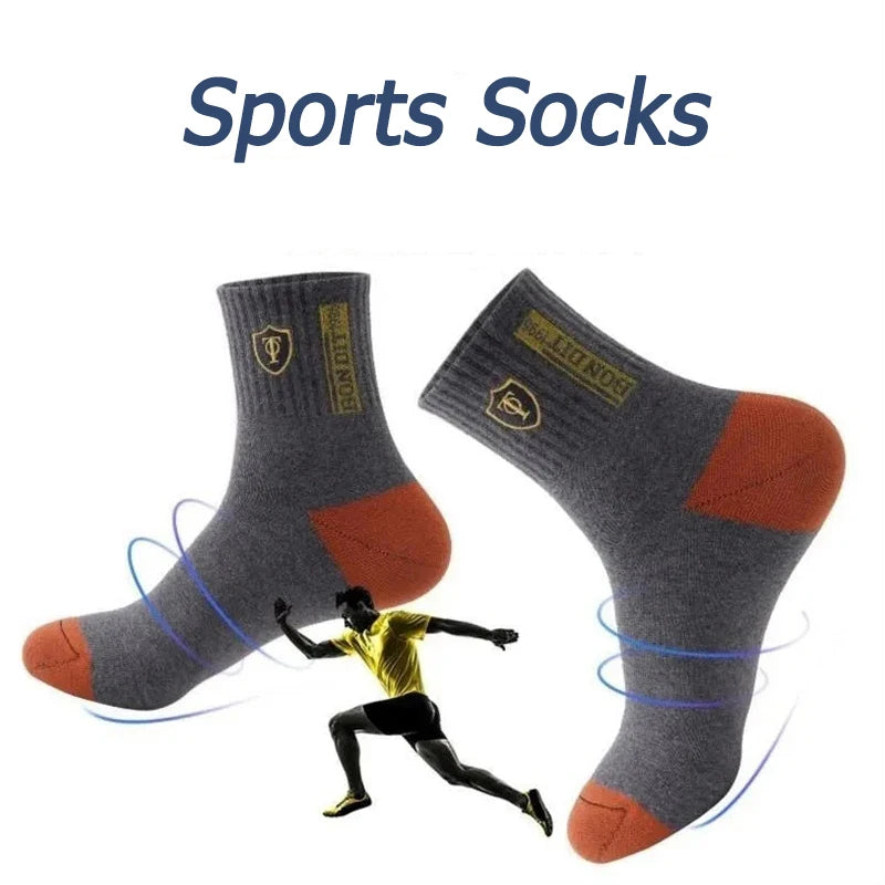 5 Pairs  Mens Sports Socks Summer Leisure Sweat Absorbent Comfortable Thin Breathable Basketball