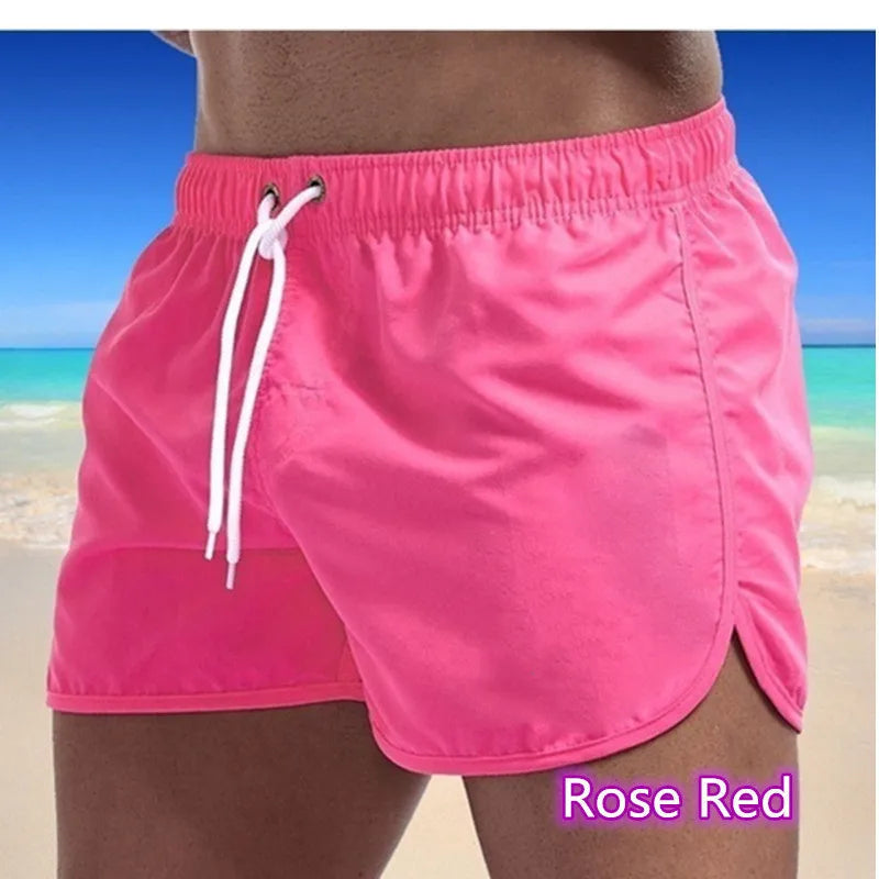 Summer Men's Swimwear Shorts Brand Beachwear Sexy Swim Trunks Men Swimsuit Low Waist Breathable Beach Wear Surf