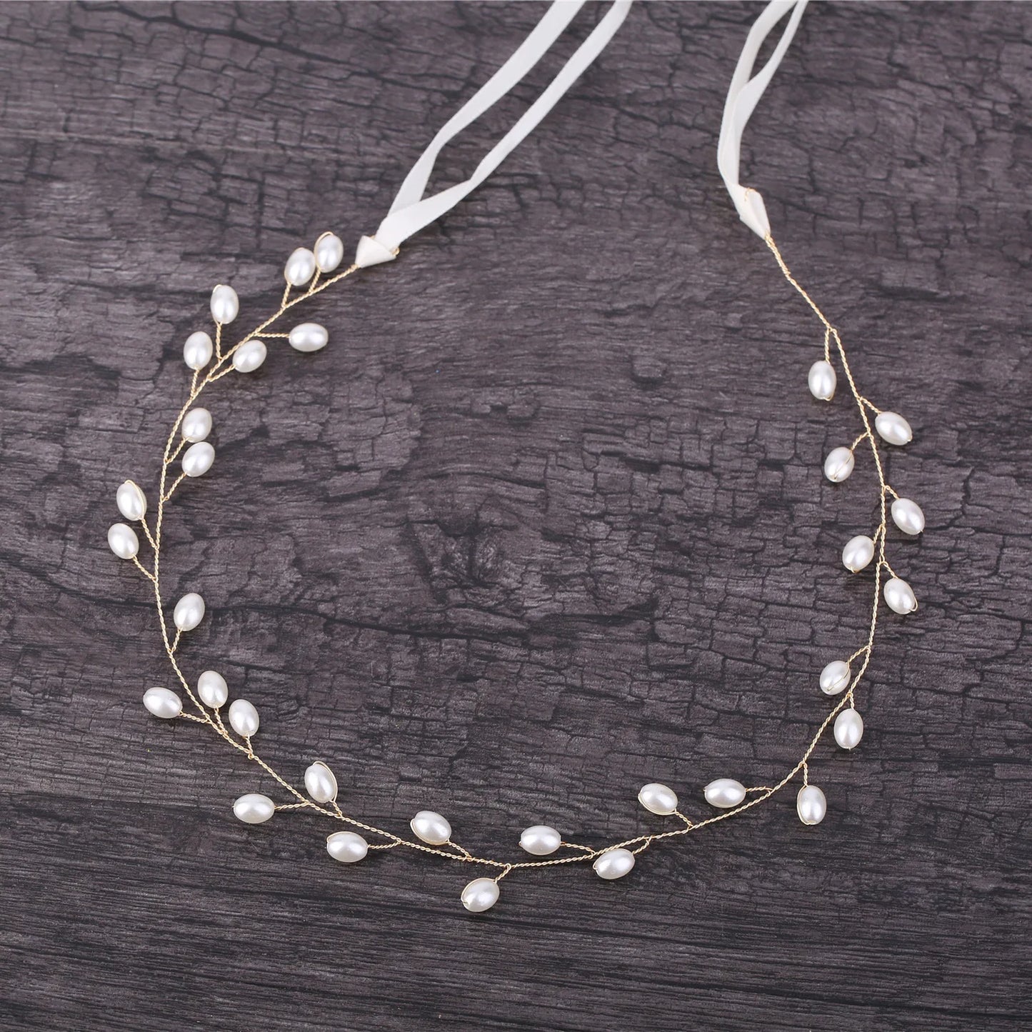 Elegant Women Hair Accessories  Headband Crystal Pearl Hairband Head Ornament Ladies  Hair Jewelry