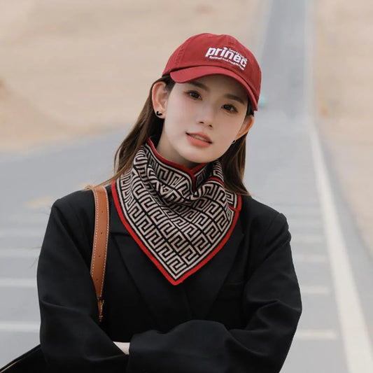 Wait scarf, keep warm, wild triangle bib, windproof and anti -cooling