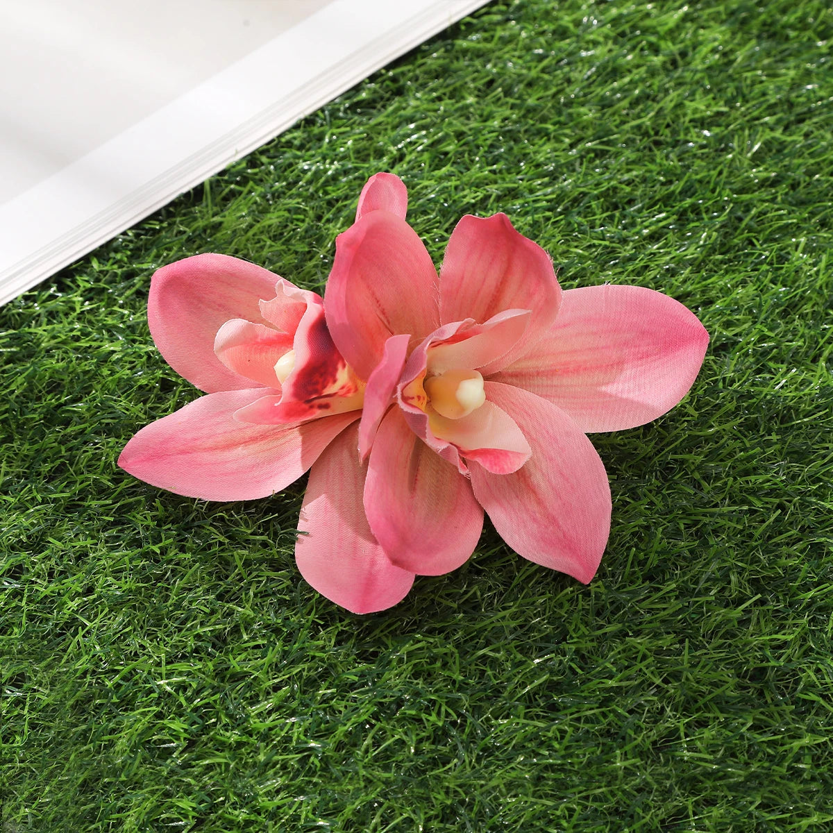 Orchid Flowers Hair Clips Bohemian Small Hairpin Barrette Beach Wedding Flower Women Holiday Hair Clip Hair Accessories