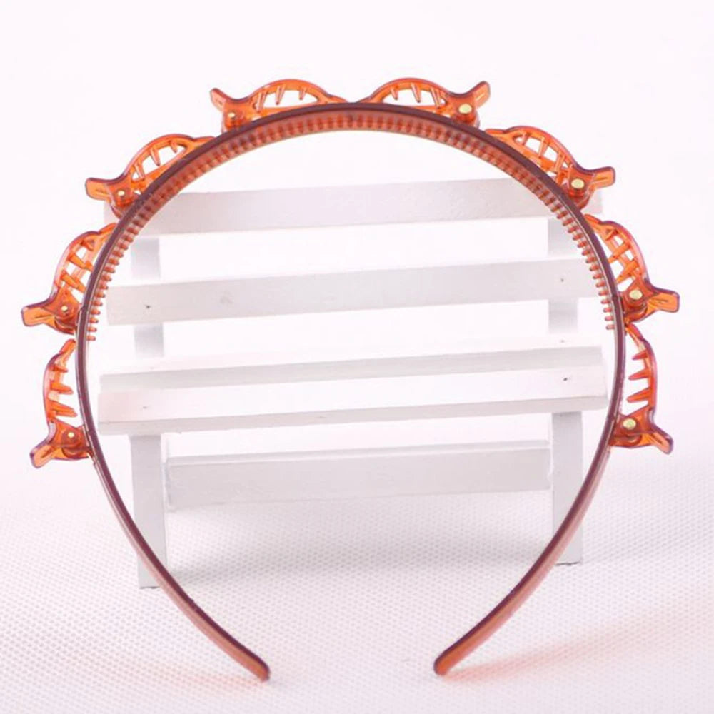 Double Bangs Hairstyle Hair Clips Hairpin Head Hoop Twist Plait Clip Front Hairclips Hair Hoop Women Headband Headwear