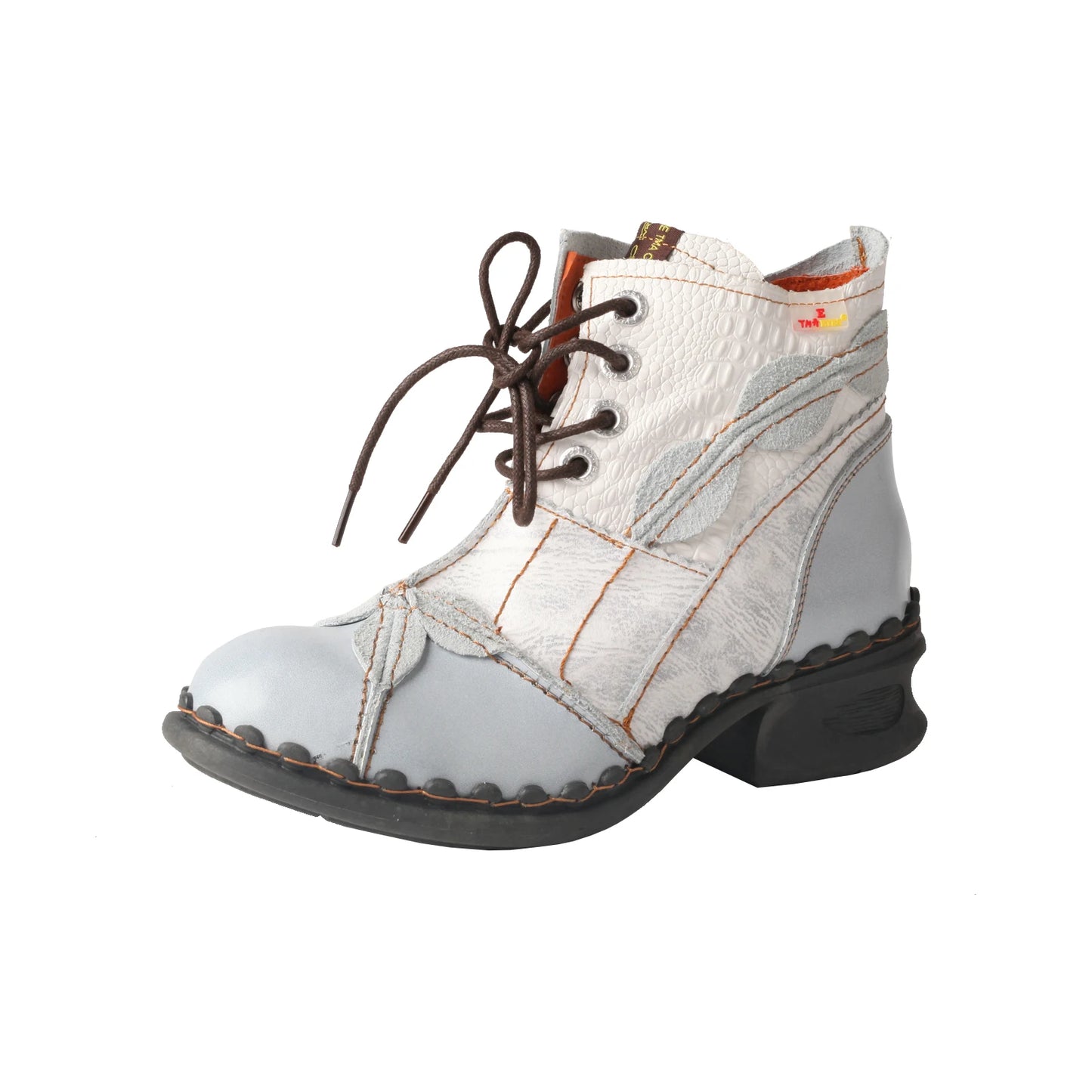 Washed Leather Oxford  Boots