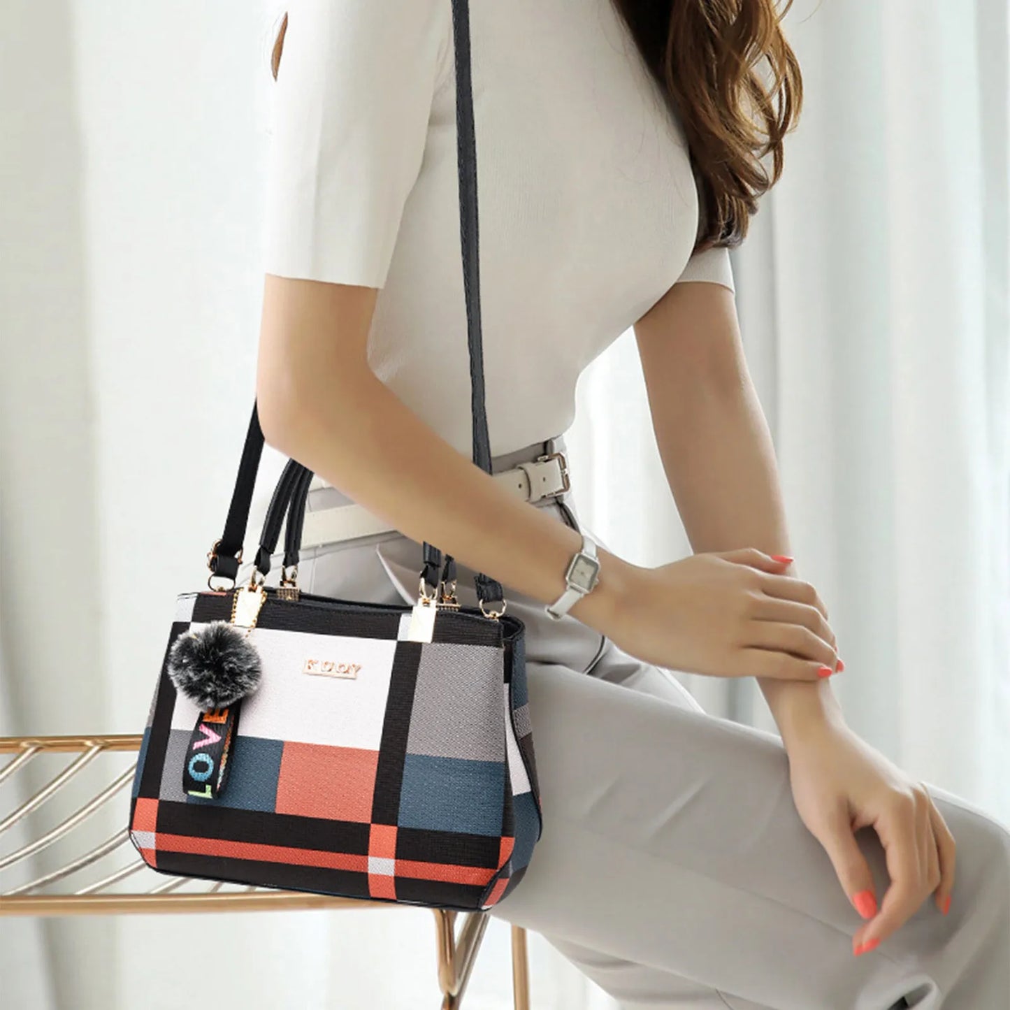 Elegant Designer Handbags Women Bags Messenger Pu Leather Crossbody Bags Shoulder Bag Top-Hand Tote Bag