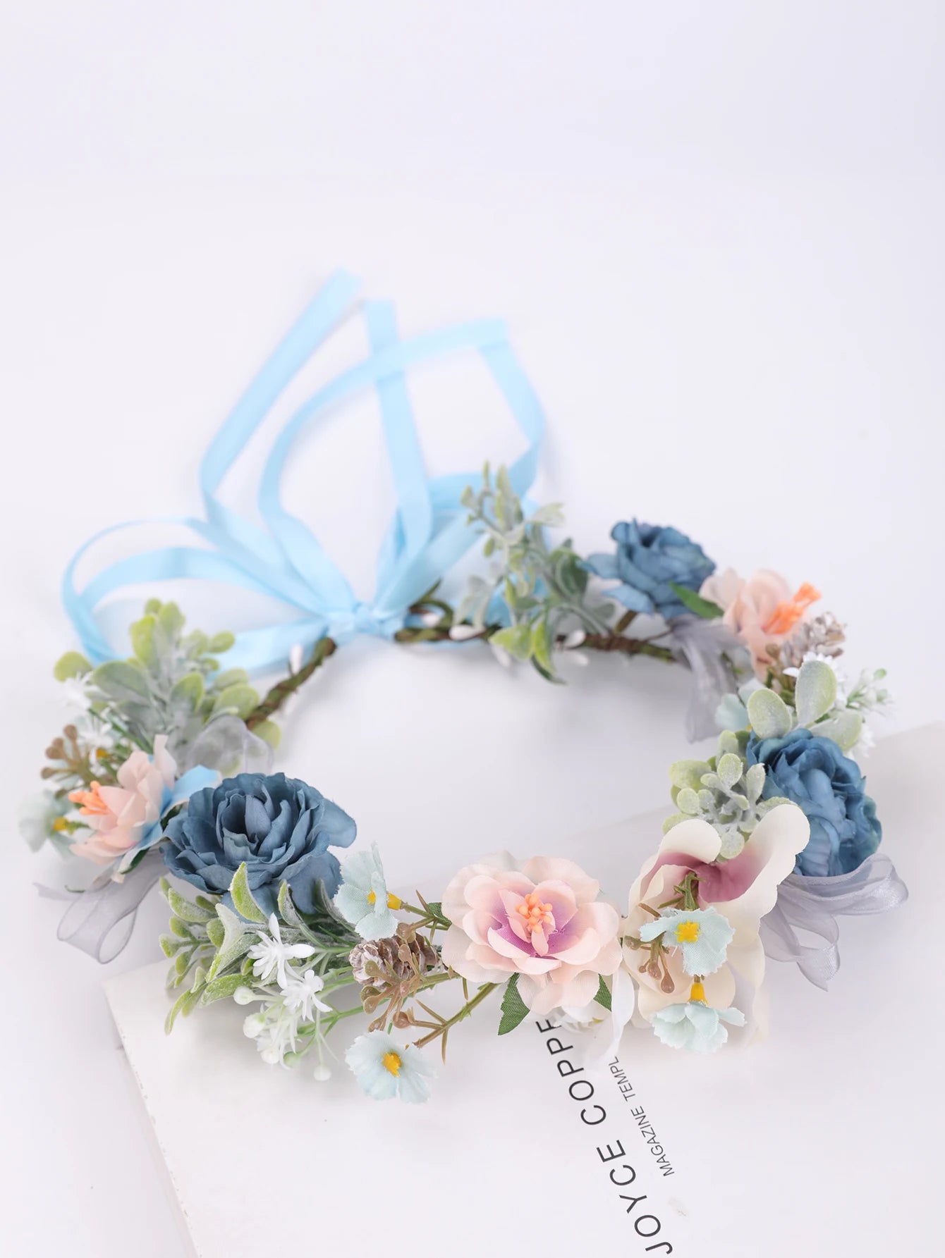 pastoral small fresh flower wreath hair hoop fairy rose flower flower headdress, retro antique style flower