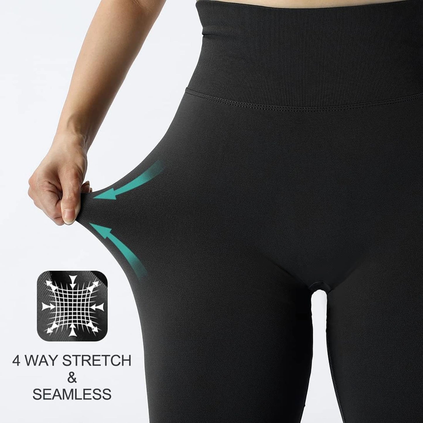 Seamless Knitted Fitness GYM Pants High Waist and Hips Tight Peach Buttocks  Yoga Pants