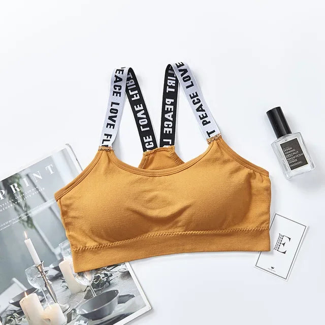 Push Up Bra Fitness Seamless Bra With Pad Strappy Back
