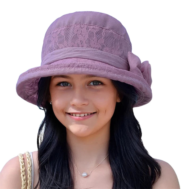 Stylish Women s Vintage Cloche Hat with Beautiful Floral Detail and Wide Brim for Summer Church Events and Outings