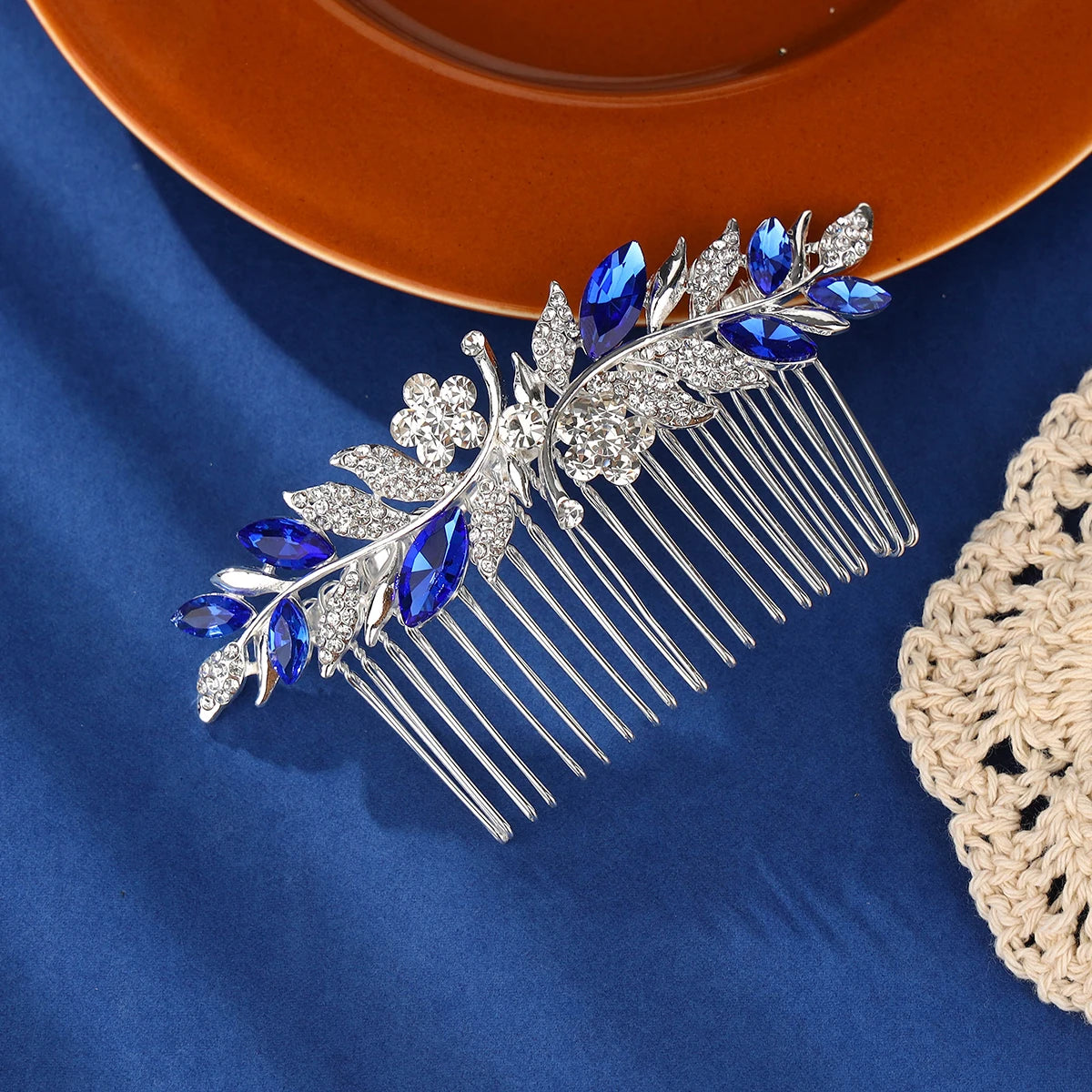 Dreamy Sapphire Blue  Headwear Hair Comb hair accessories