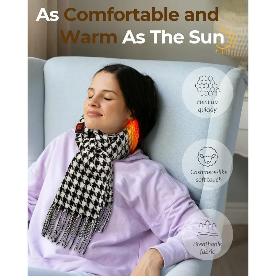 Heated Scarf with 5000mAh Battery Pack