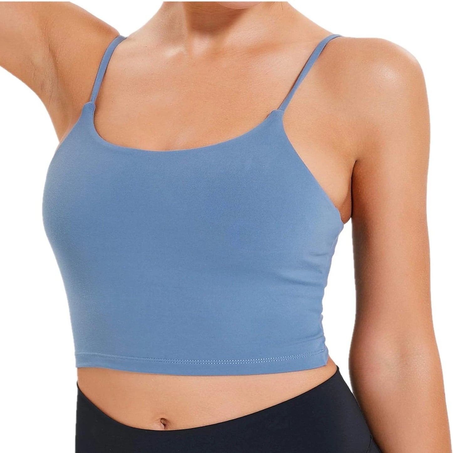 Comfortable Padded Sports Bra for Intense Fitness Workouts and Running - Breathable Yoga  Top