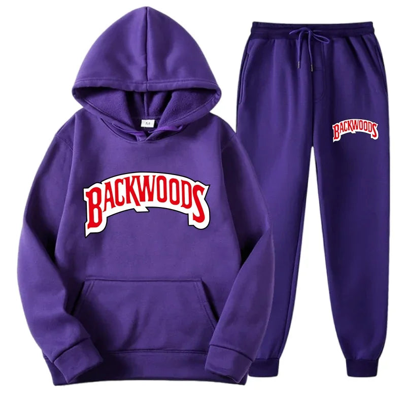 Winter Hoodie Sets Men Fashion Fleece Hoodies Brand Pants Casual Jogger Suit Tracksuit Sweatshirt Woman Pullover